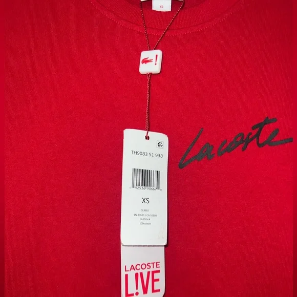 Men’s XS (Men’s Small) Lacoste Live Short-sleeve For Sale NWT - Picture 4 of 7